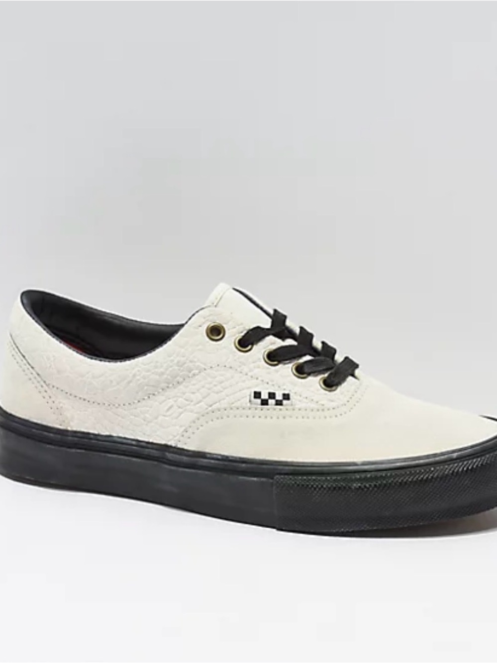 Vans White Low-Top Sneakers with Black Sole